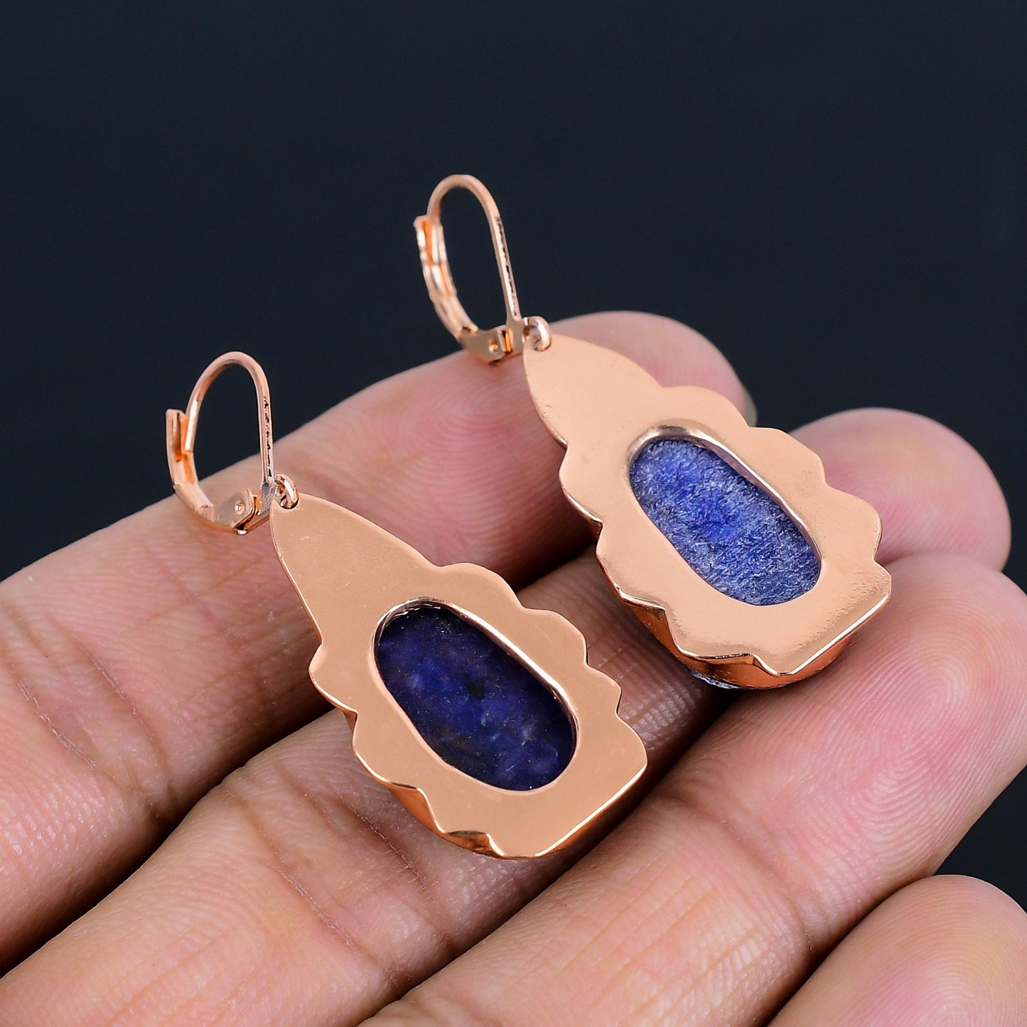 Blue Sapphire Gemstone Earrings