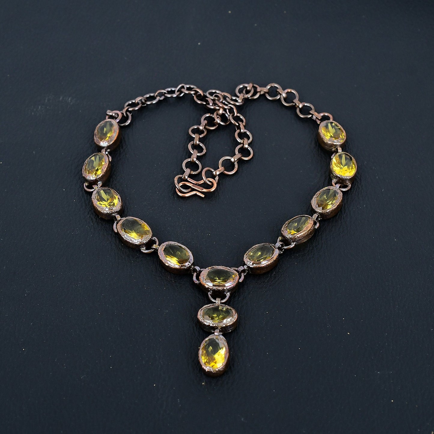 Yellow Citrine Gemstone Necklace