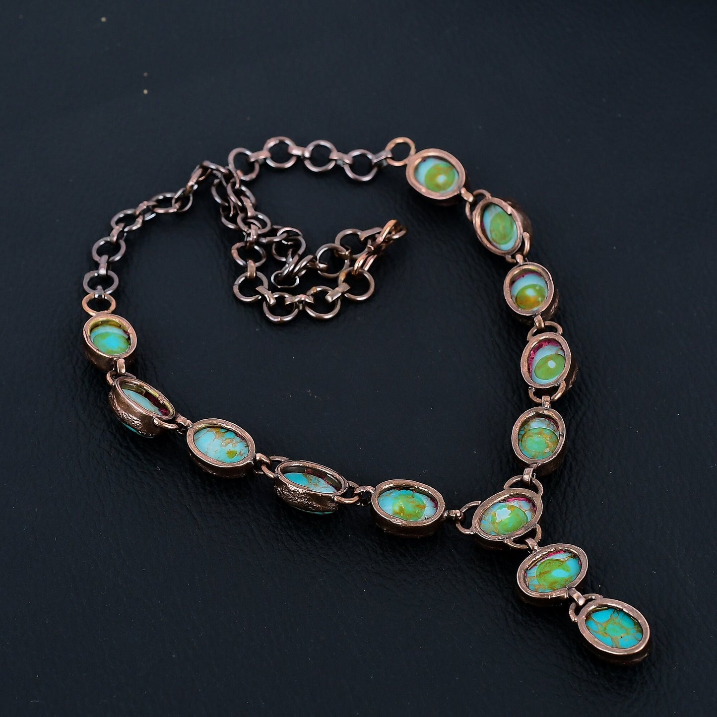 Turquoise Gemstone Copper Necklace