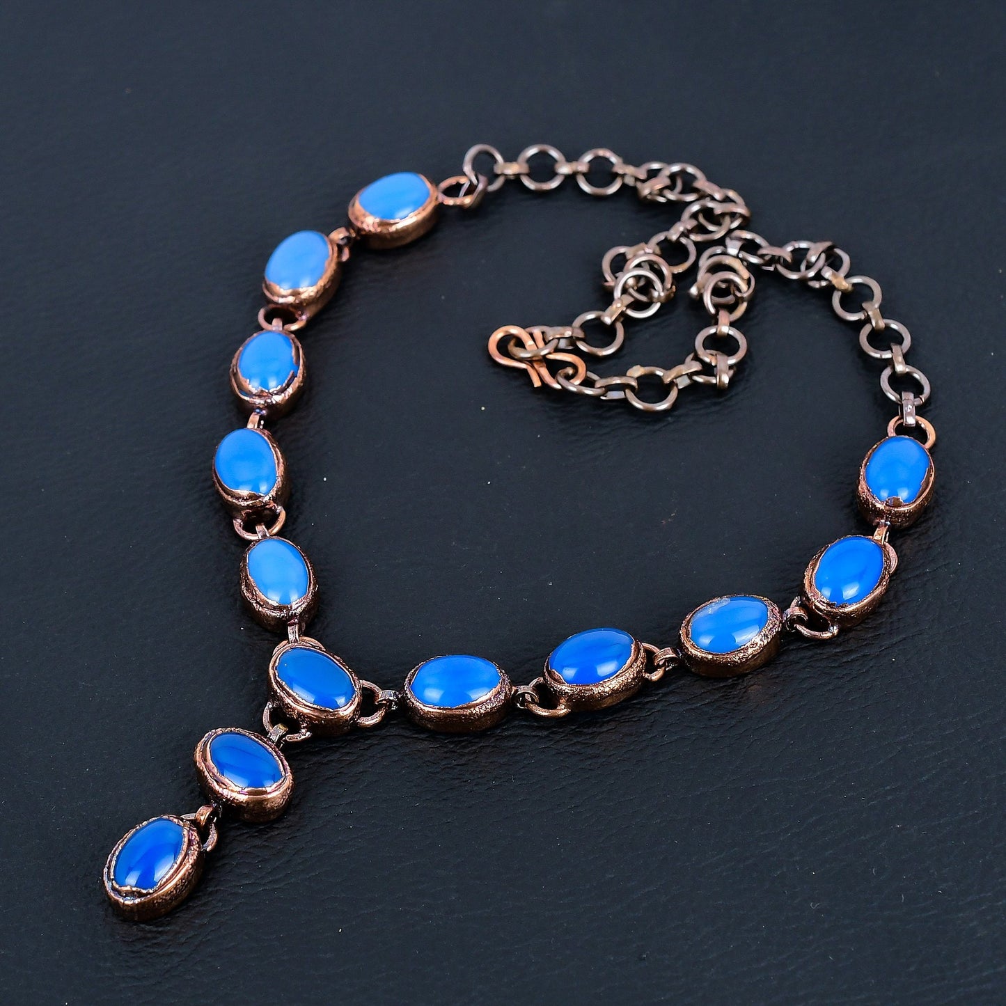 Blue Chalcedony Gemstone Necklace