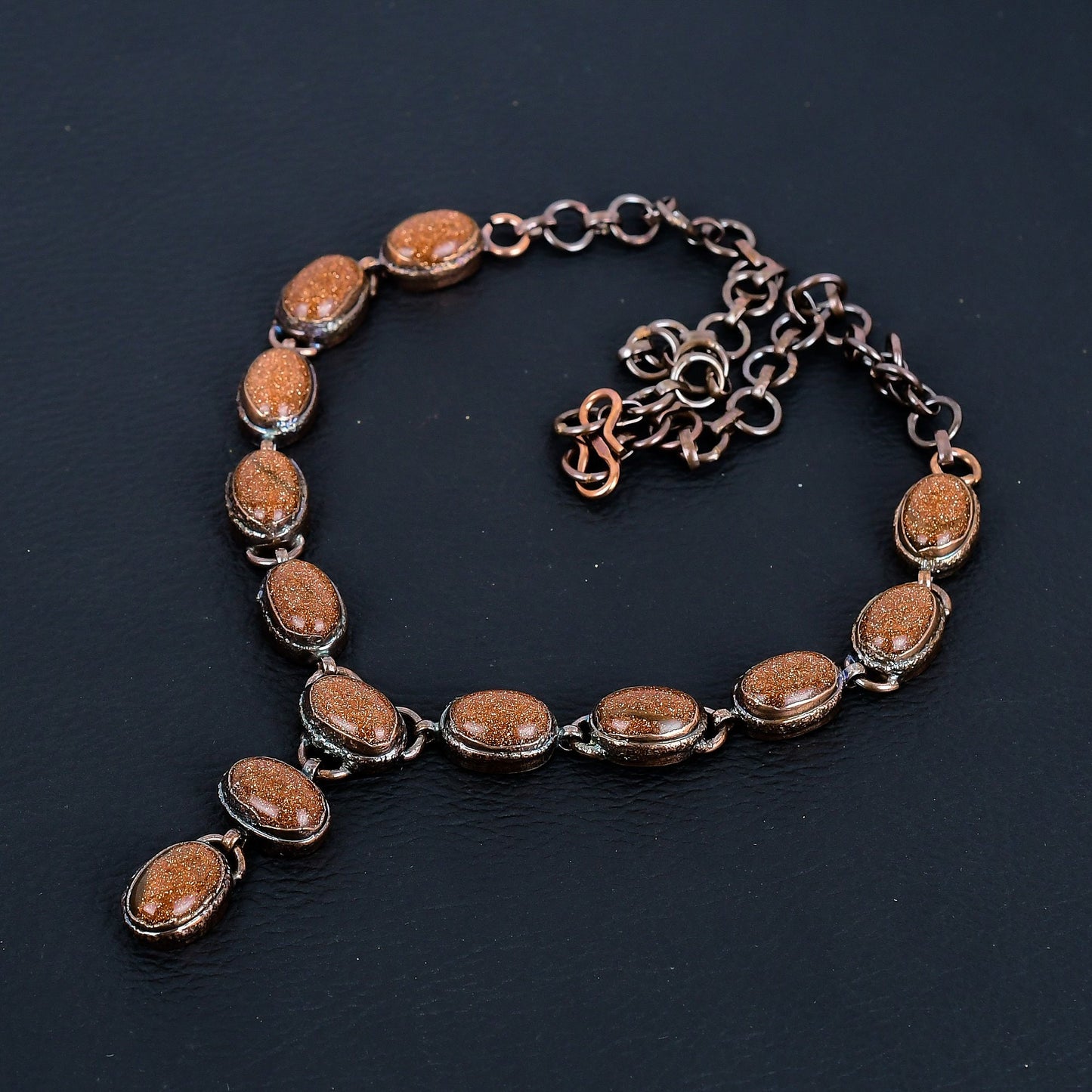 Orange Sunstone Gemstone Necklace