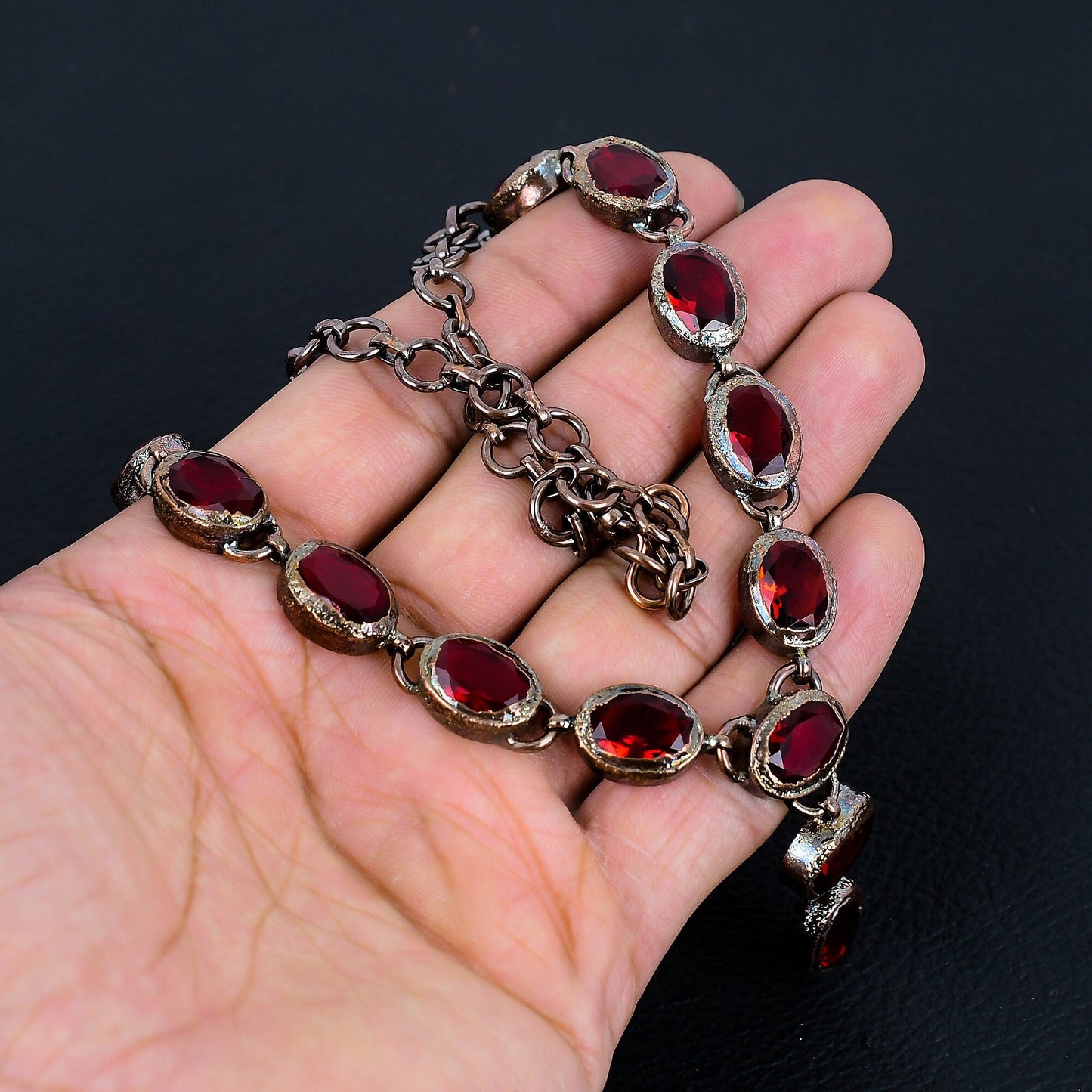 Red Garnet Gemstone Necklace