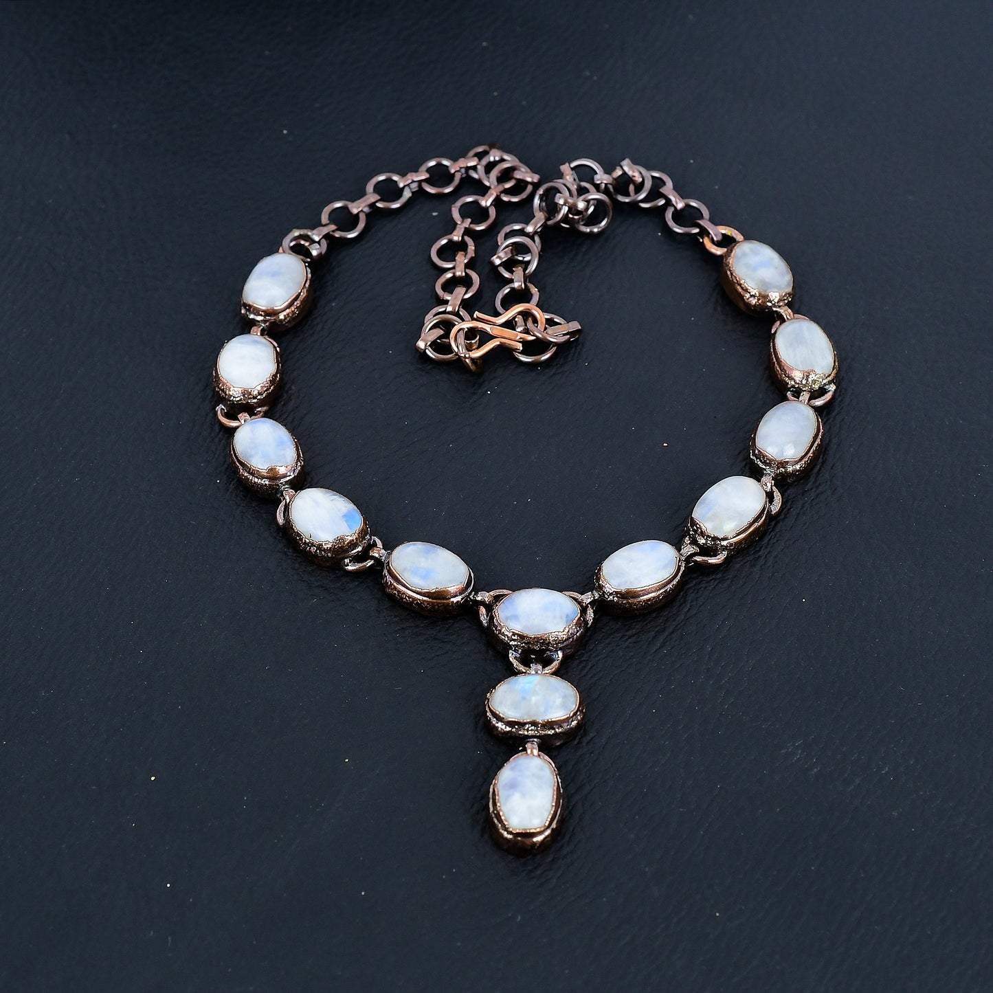 Rainbow Moonstone Gemstone Necklace