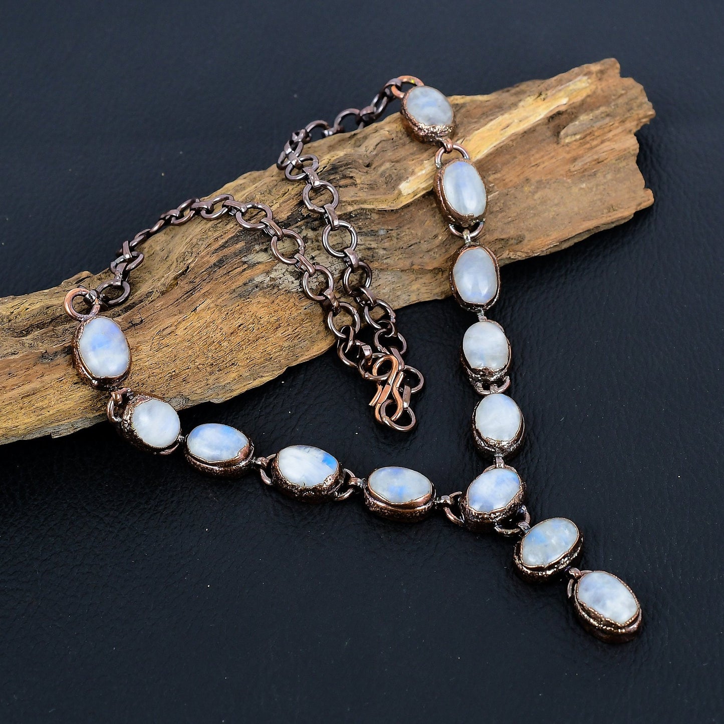 Rainbow Moonstone Gemstone Necklace