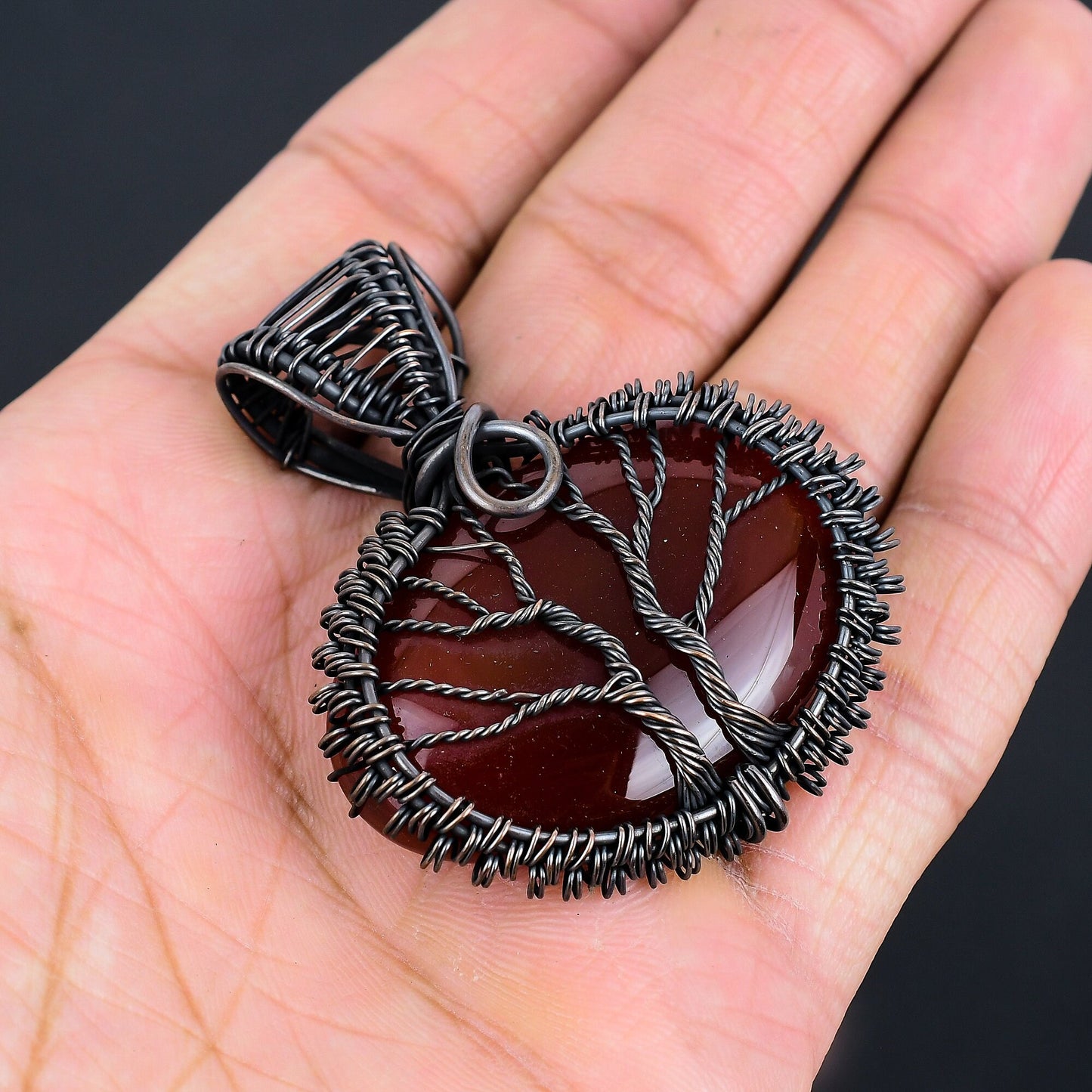 Orange Carnelian Gemstone Pendant