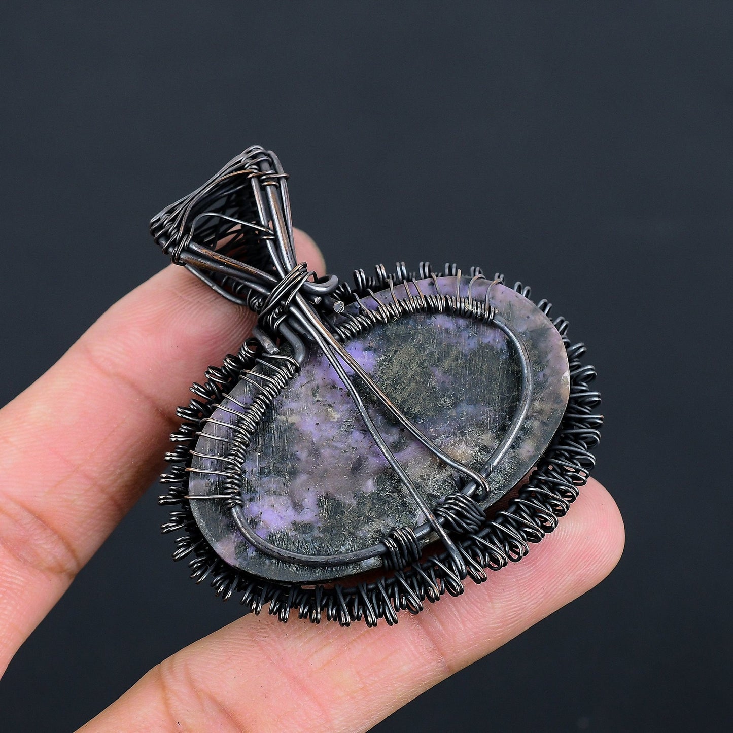 Purple Charoite Gemstone Tree of Life Pendant