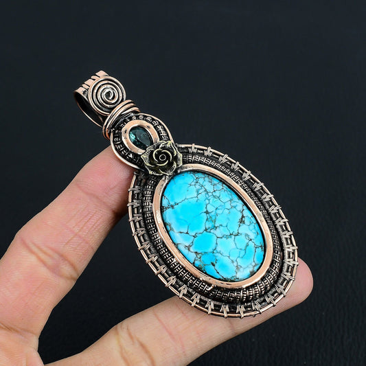Turquoise Blue Topaz Gemstone Pendant