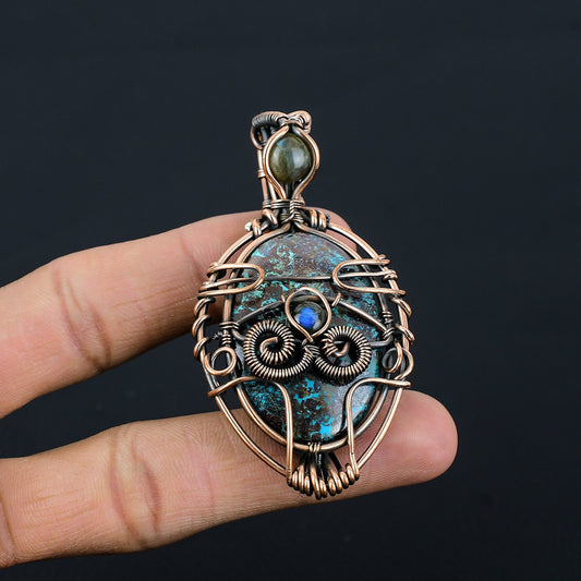 Blue Azurite Gemstone Pendant