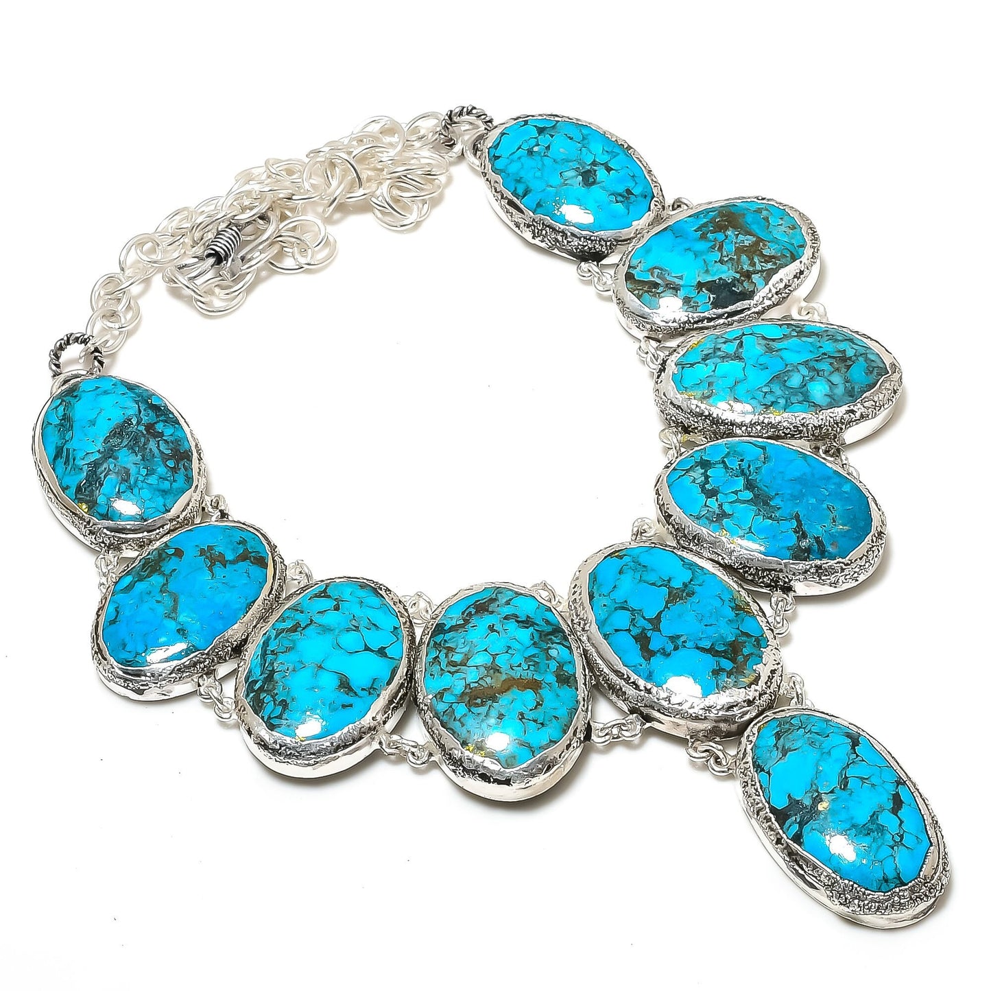 Turquoise Electroformed 925 Silver Necklace