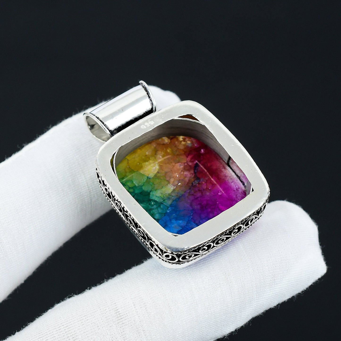 Rainbow Solar Quartz Gemstone Pendant