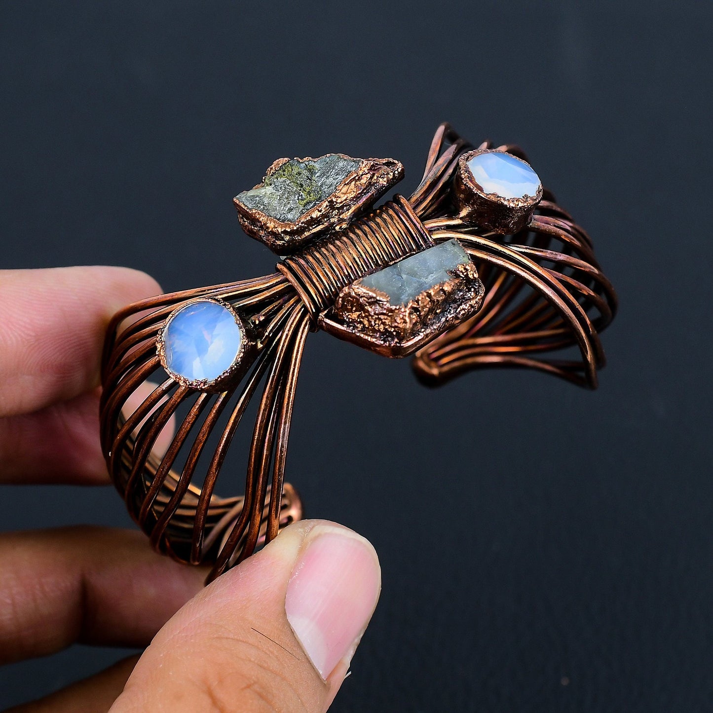 Blue Aquamarine Gemstone Bracelet