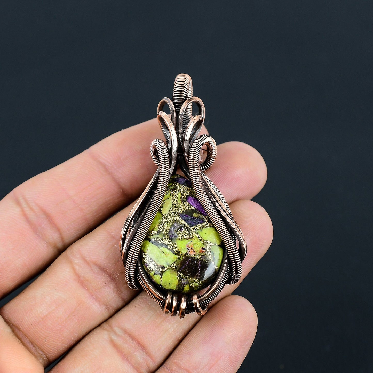 Green Atlantisite Gemstone Pendant