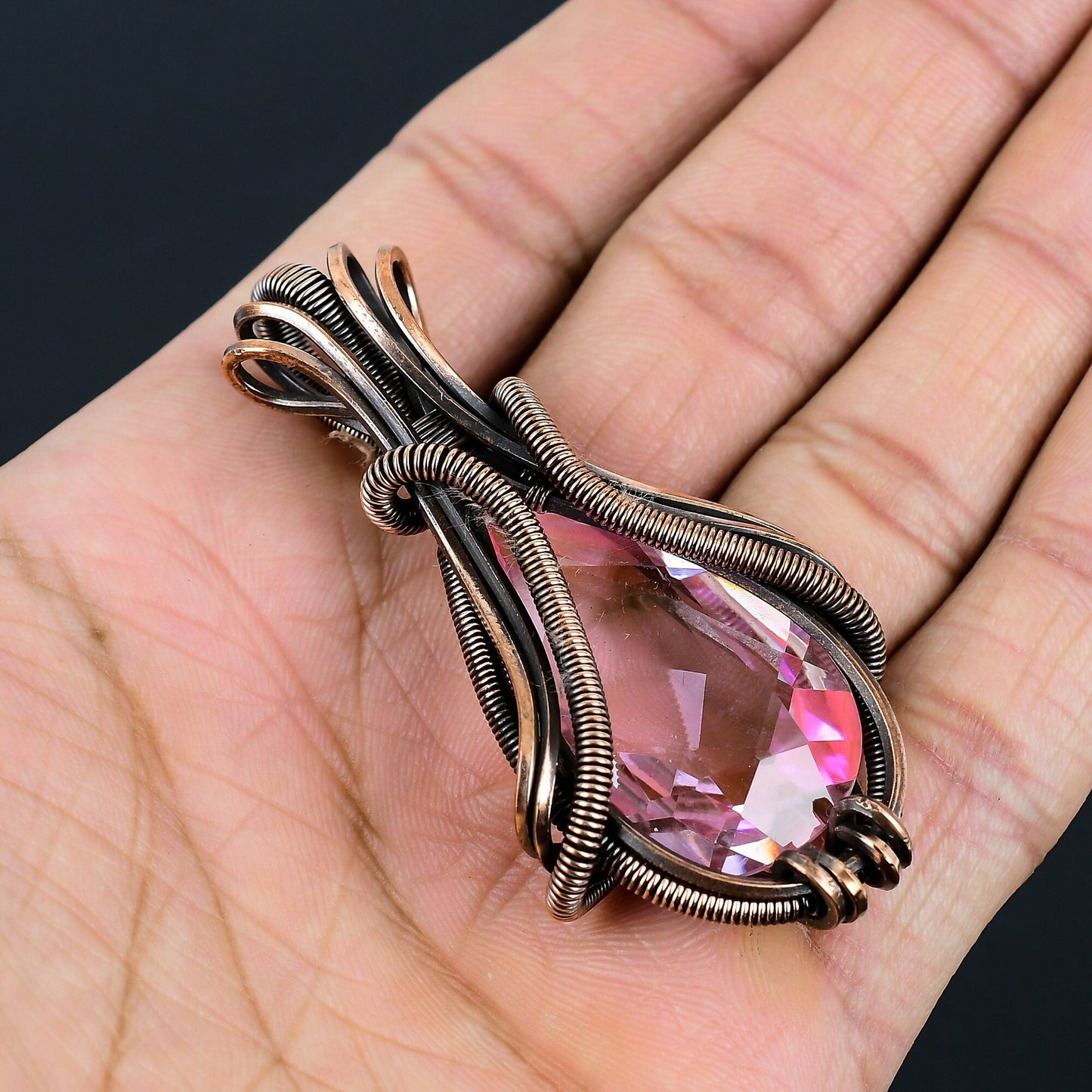 Pink Kunzite Gemstone Pendant