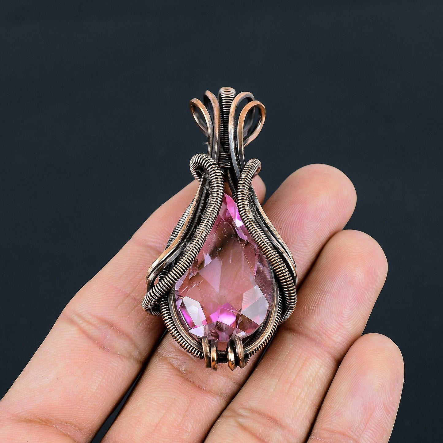 Pink Kunzite Gemstone Pendant