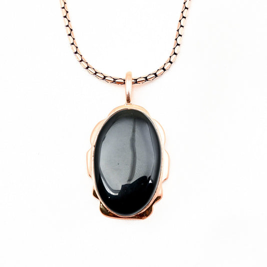 Black Onyx Gemstone Pendant