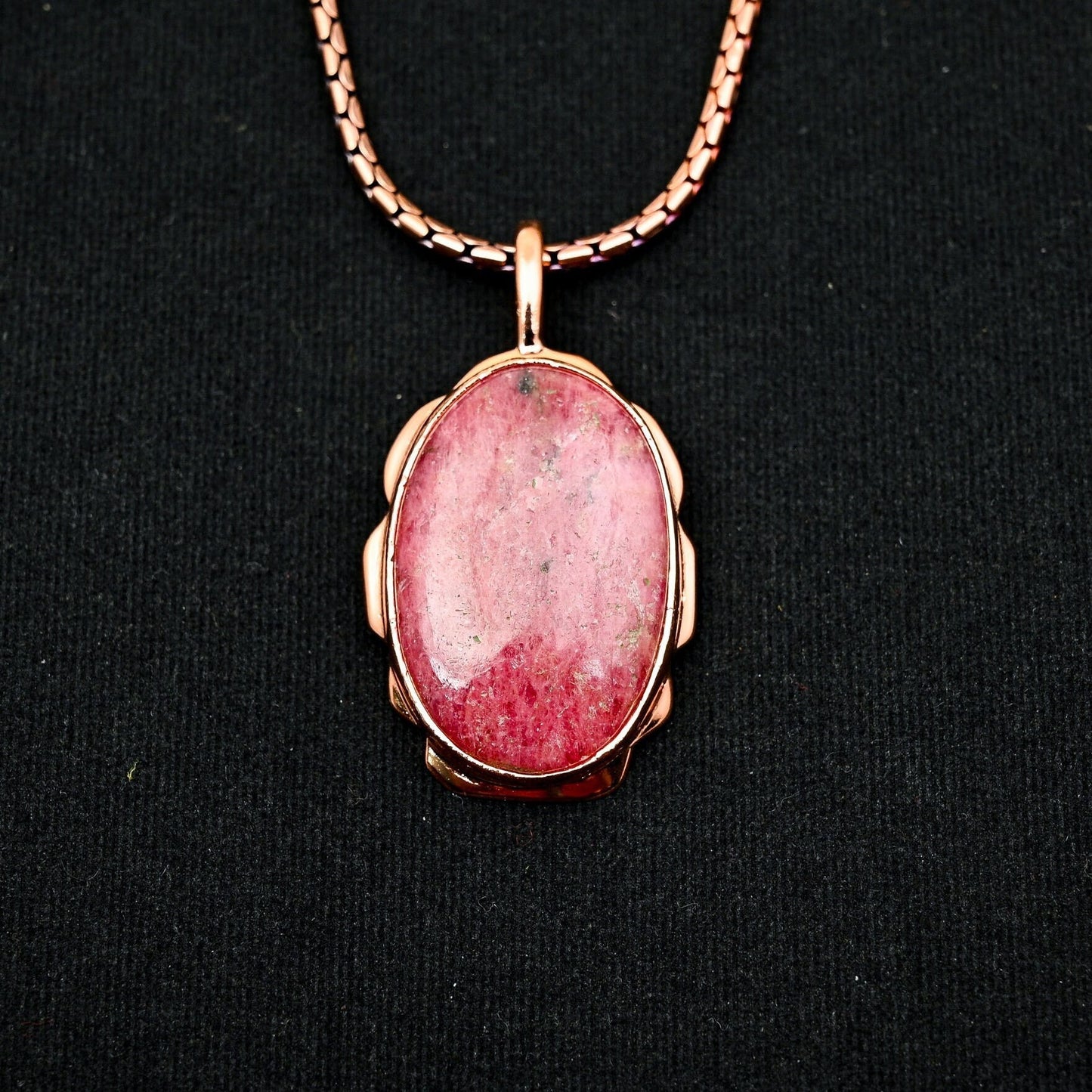 Pink Rhodonite Gemstone Pendant