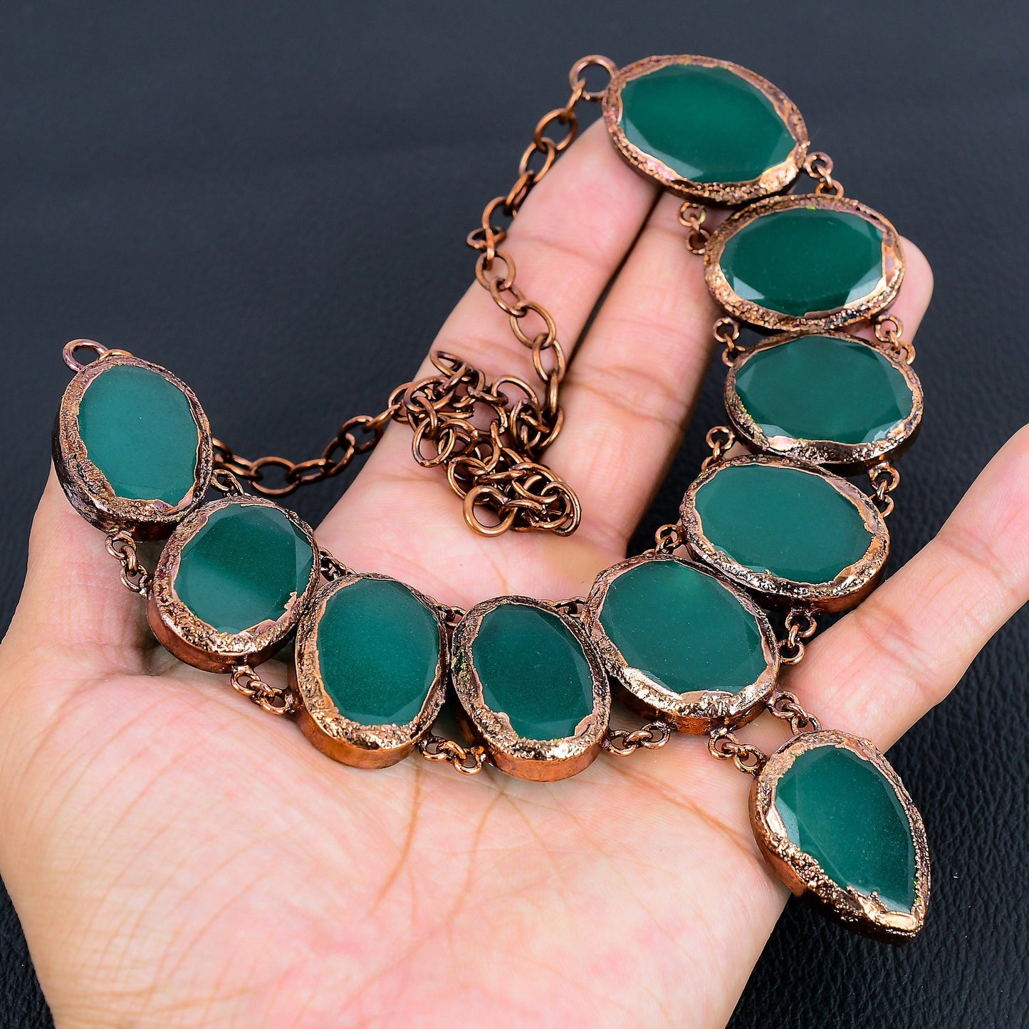Green Emerald Gemstone Necklace