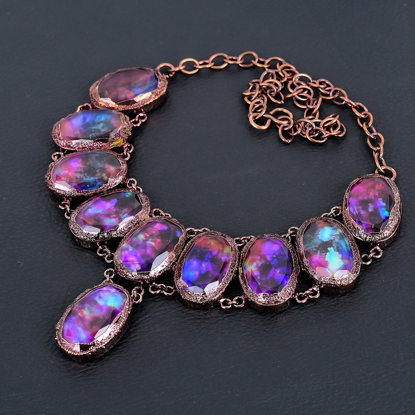 Copper Ammolite Gemstone Necklace