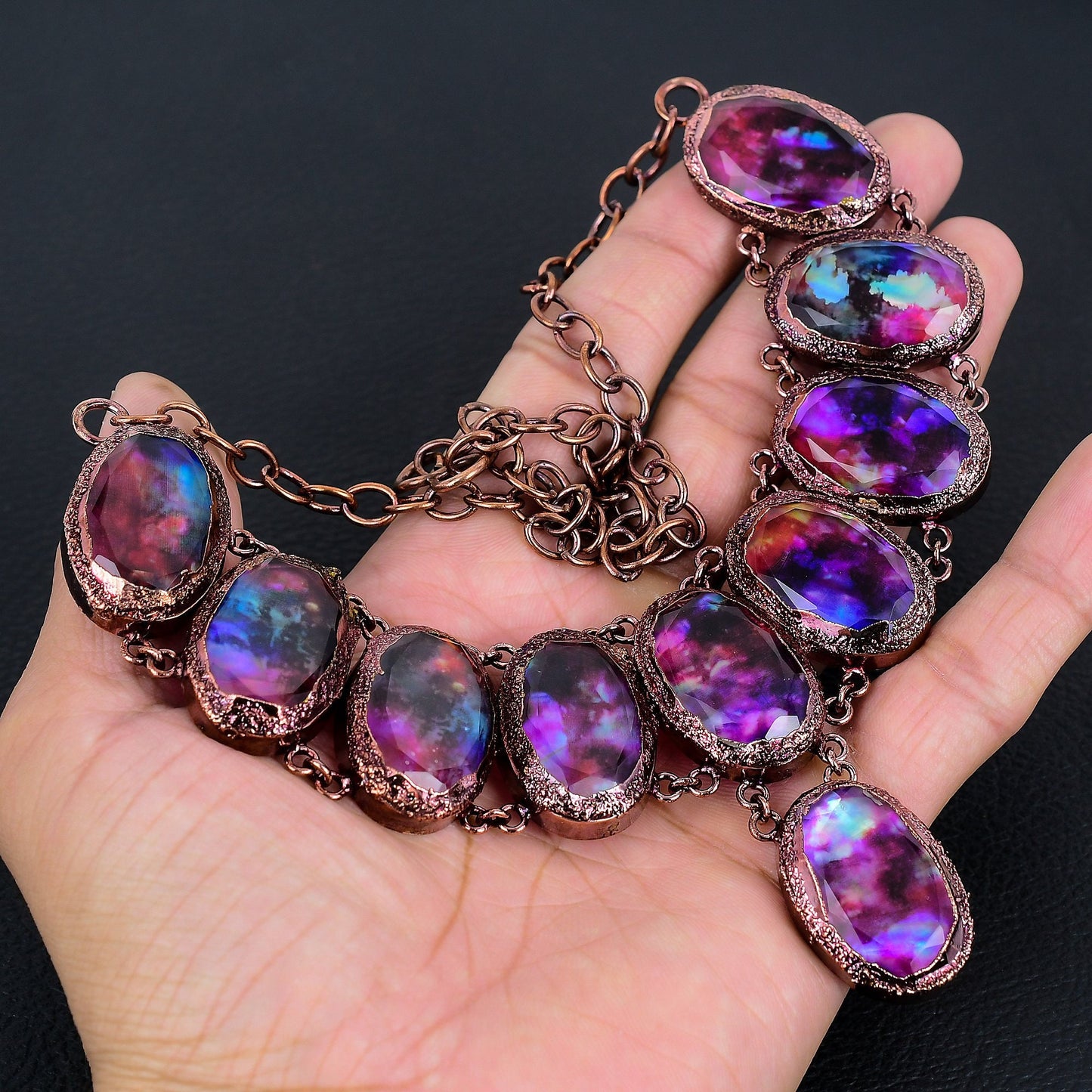 Copper Ammolite Gemstone Necklace