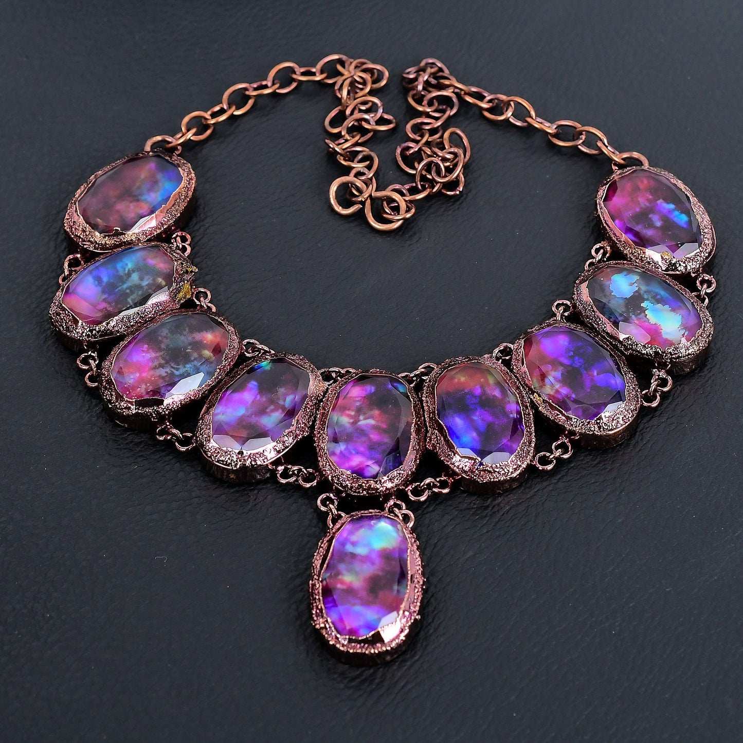 Copper Ammolite Gemstone Necklace