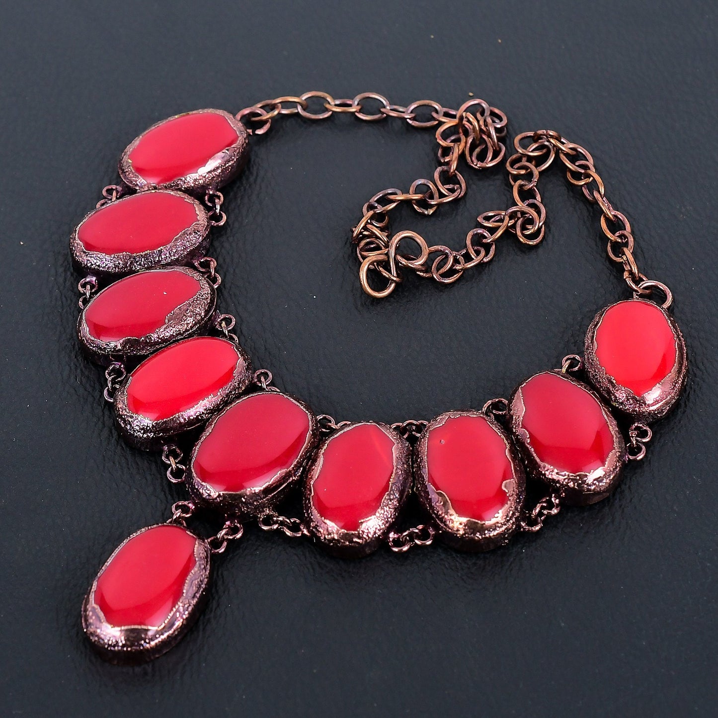 Red Coral Gemstone Necklace