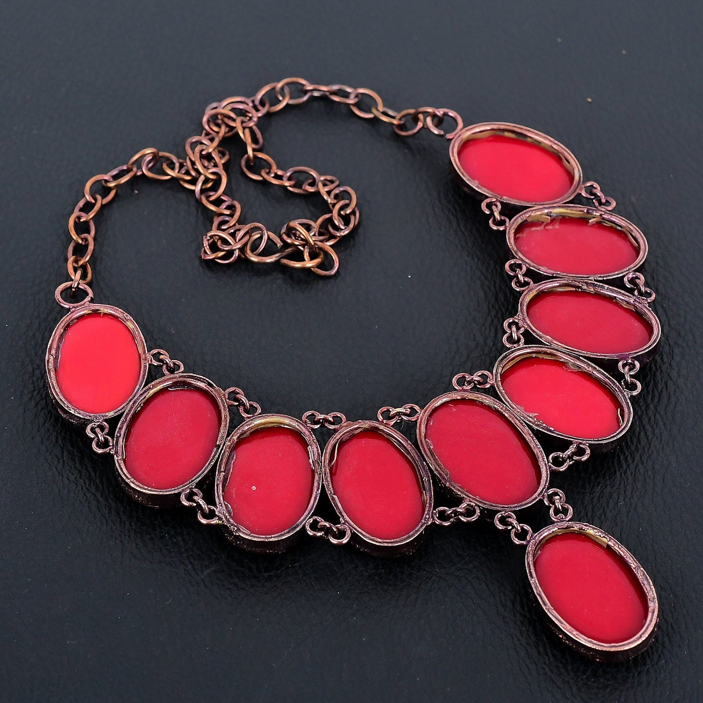 Red Coral Gemstone Necklace