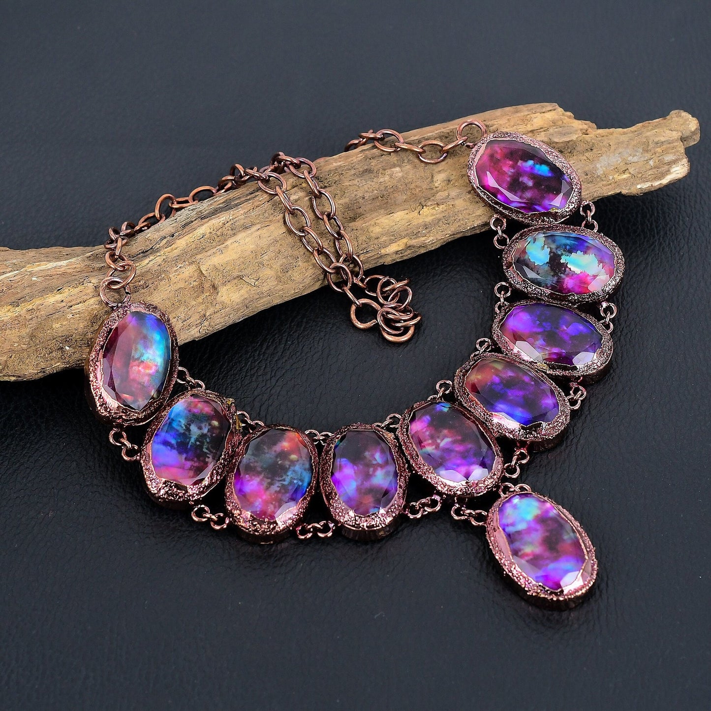 Copper Ammolite Gemstone Necklace