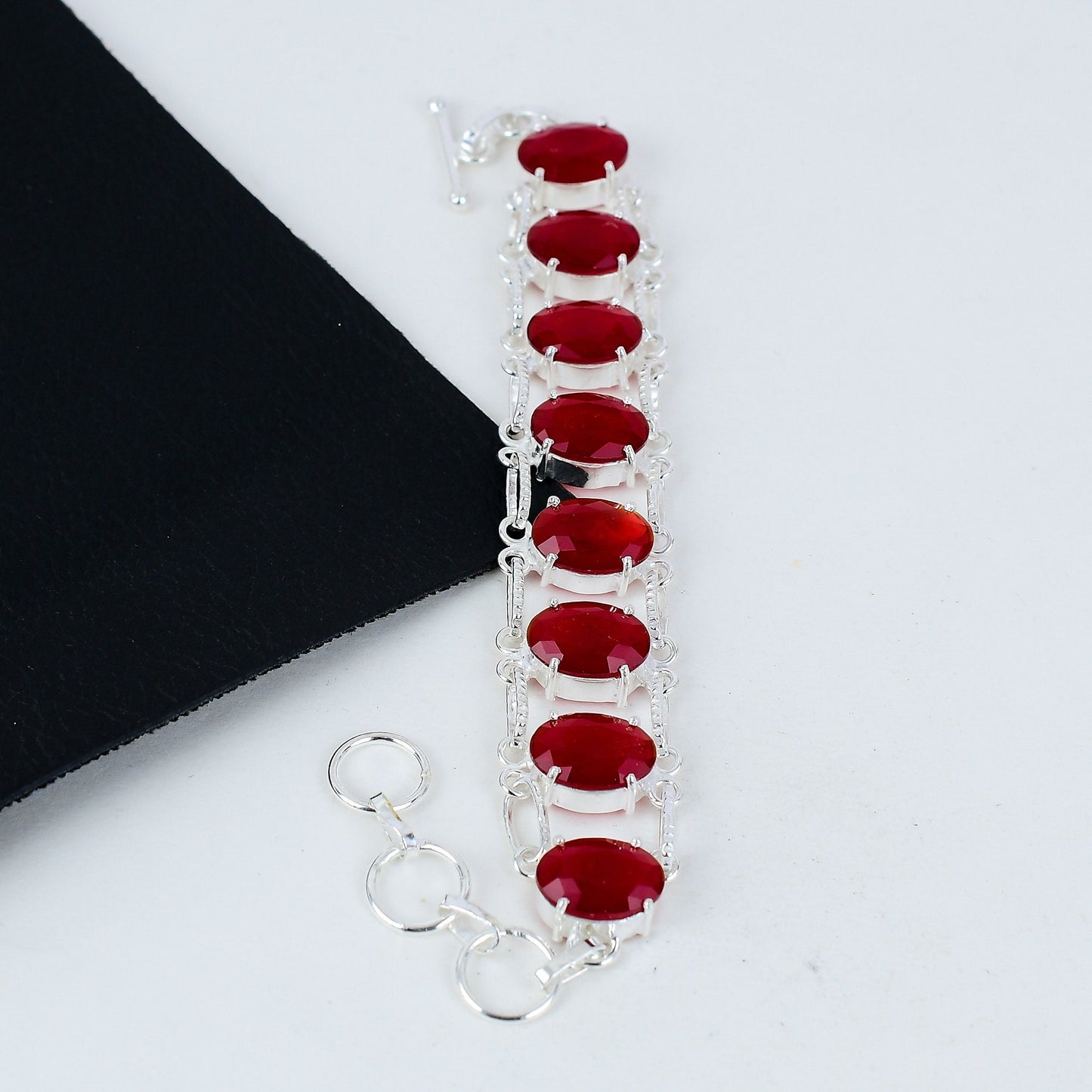 Red Ruby Gemstone Bracelet