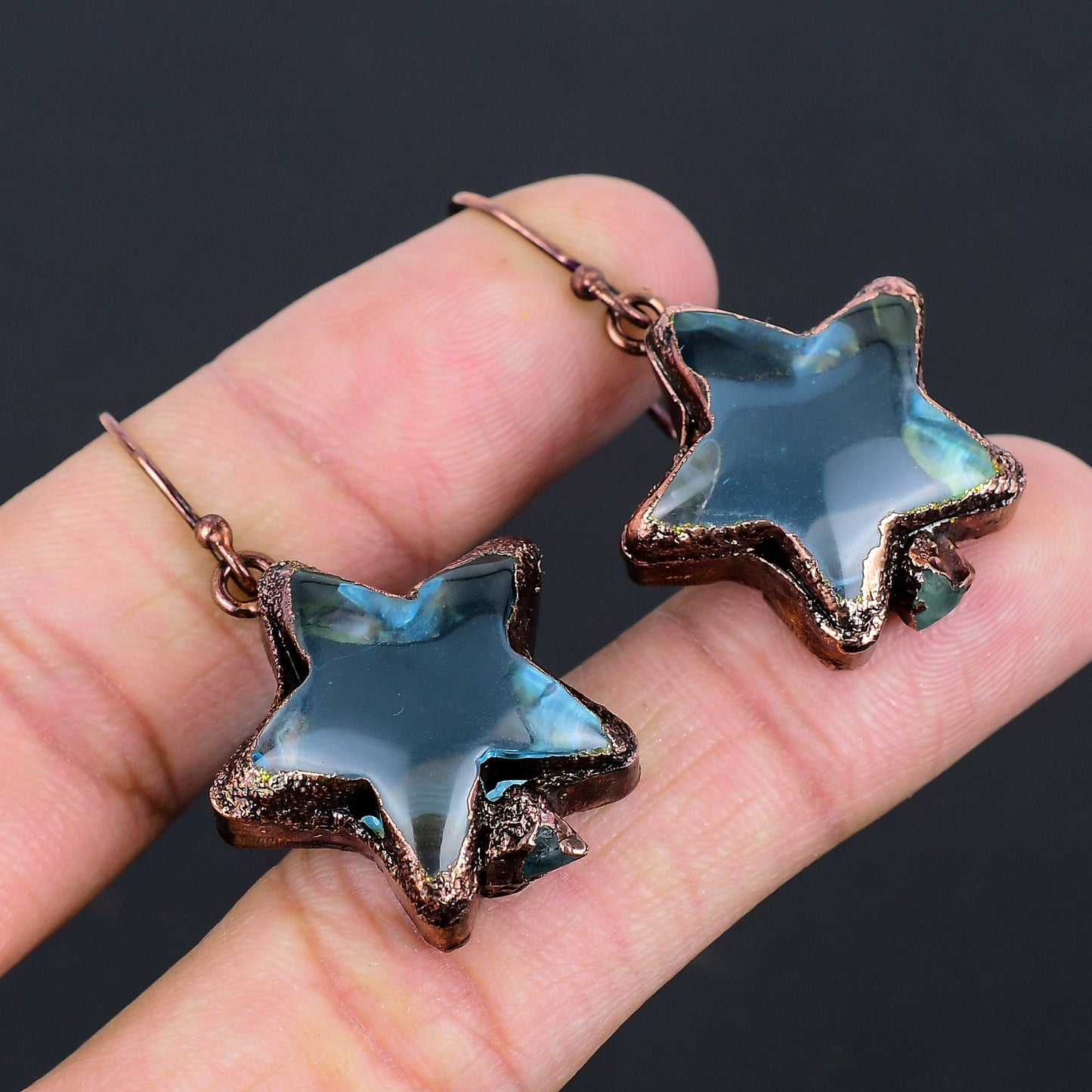 Blue Topaz Gemstone Earrings