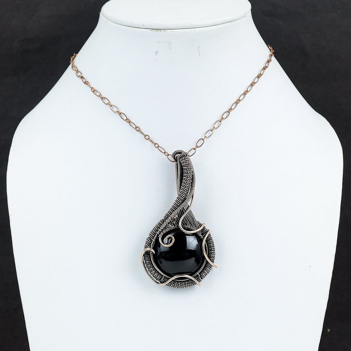 Black Obsidian Eye Gemstone Pendant