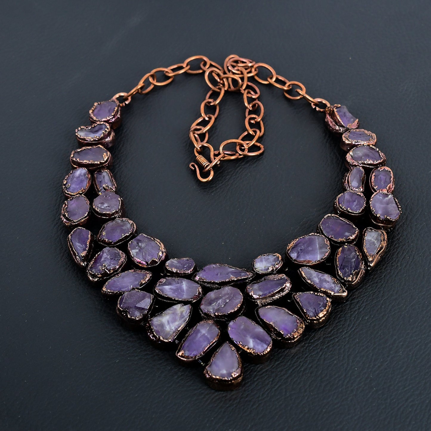 Purple Amethyst Rough Gemstone Necklace