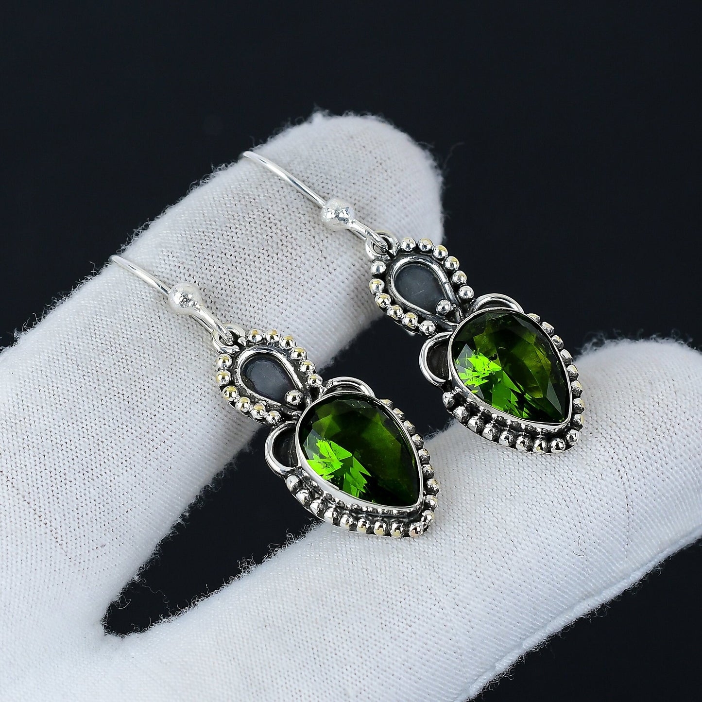 Blue Topaz Gemstone Earrings