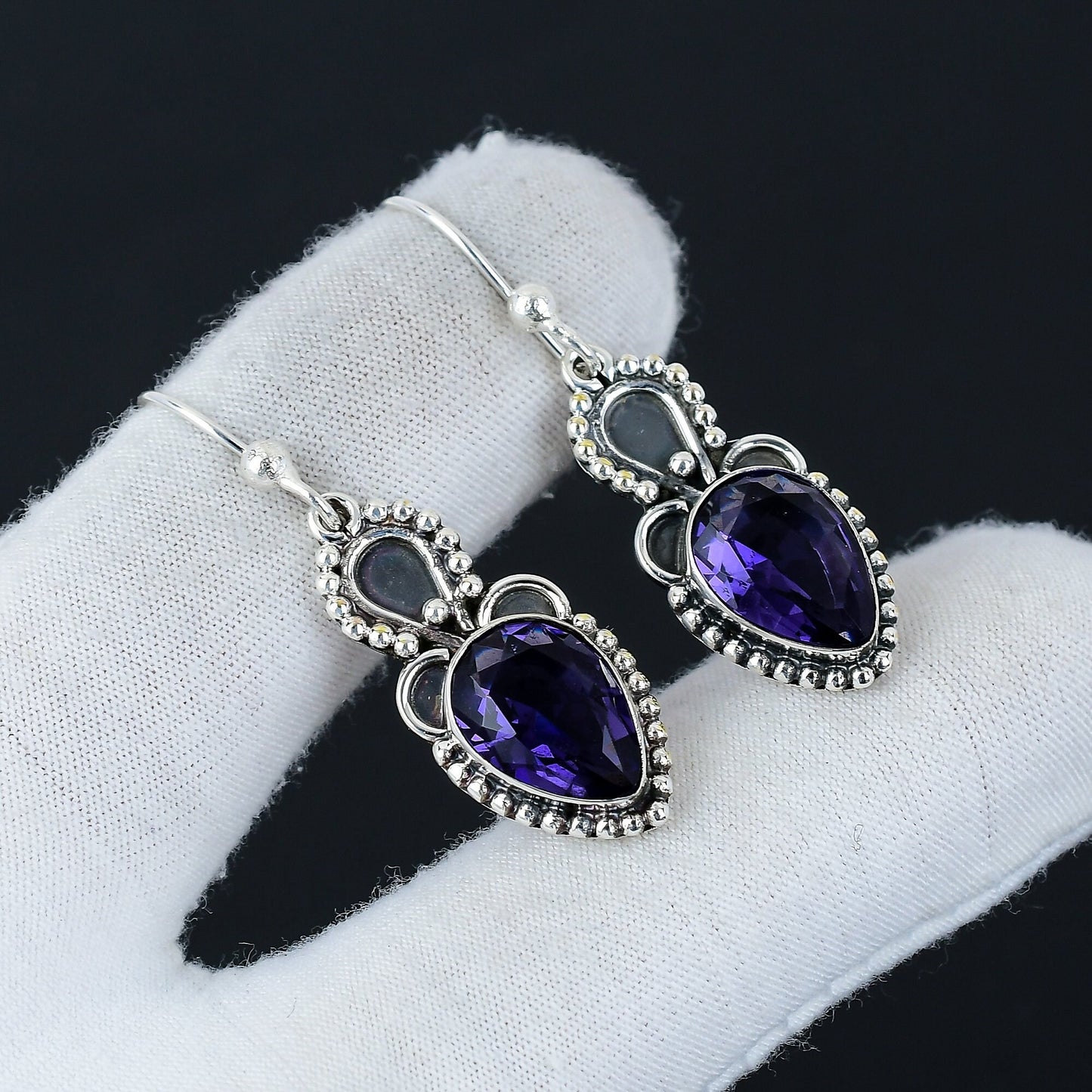 Blue Topaz Gemstone Earrings