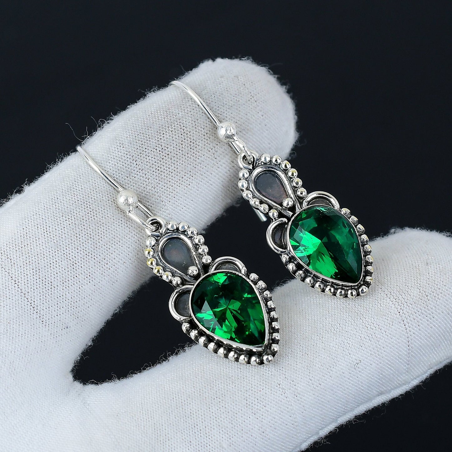 Blue Topaz Gemstone Earrings