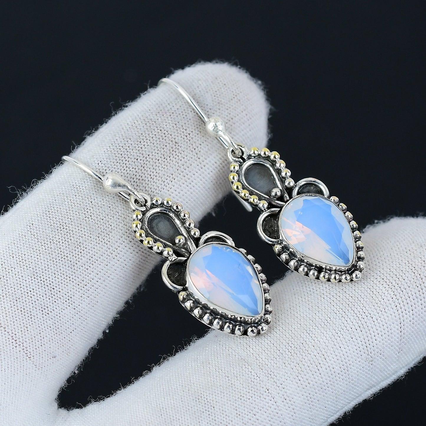 Blue Topaz Gemstone Earrings