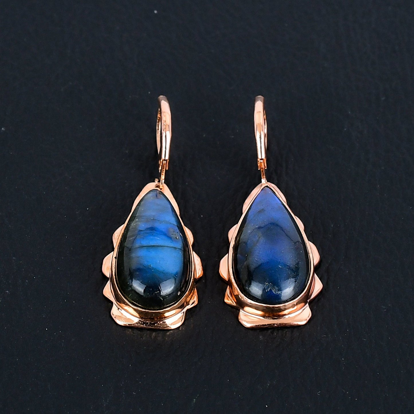 Blue Labradorite Gemstone Earrings
