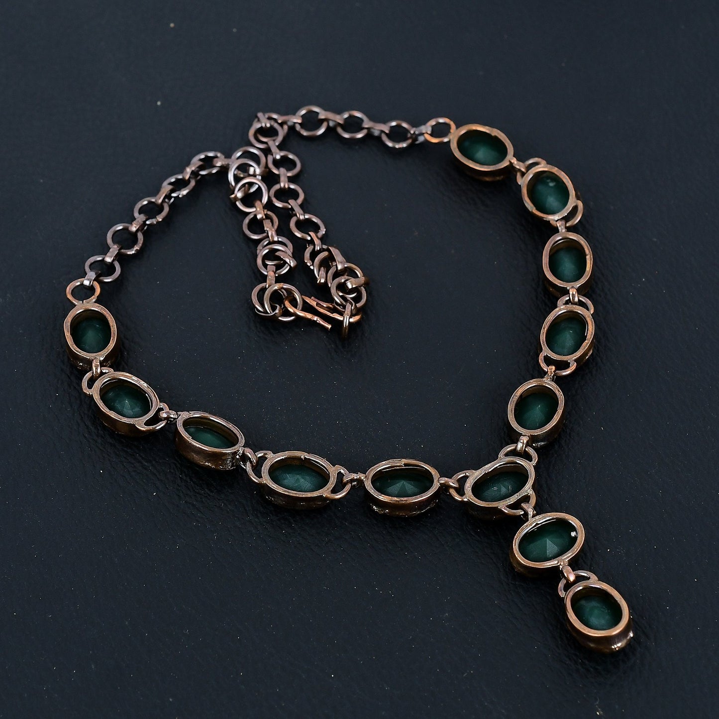 Green Emerald Gemstone Necklace