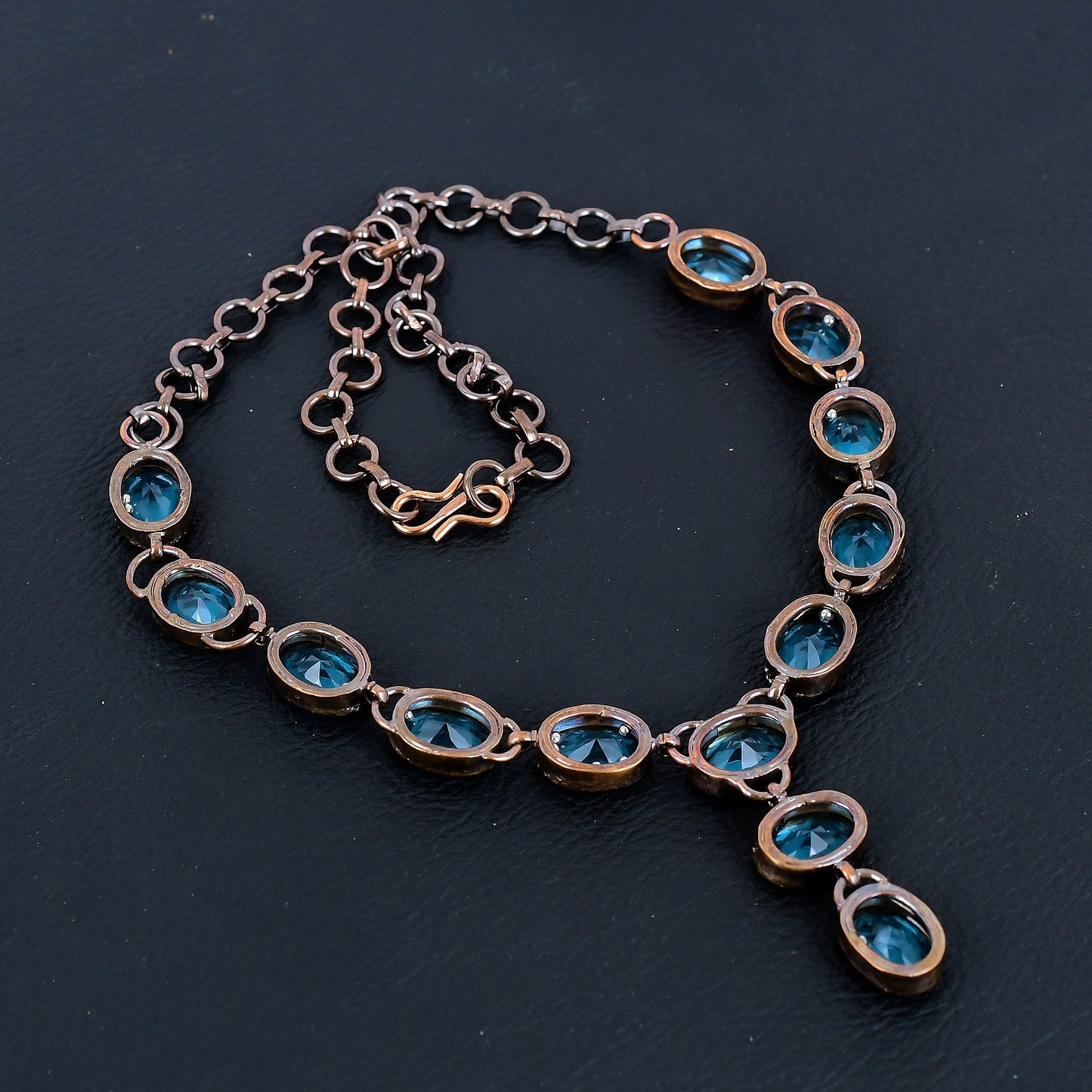 Blue Topaz Gemstone Necklace