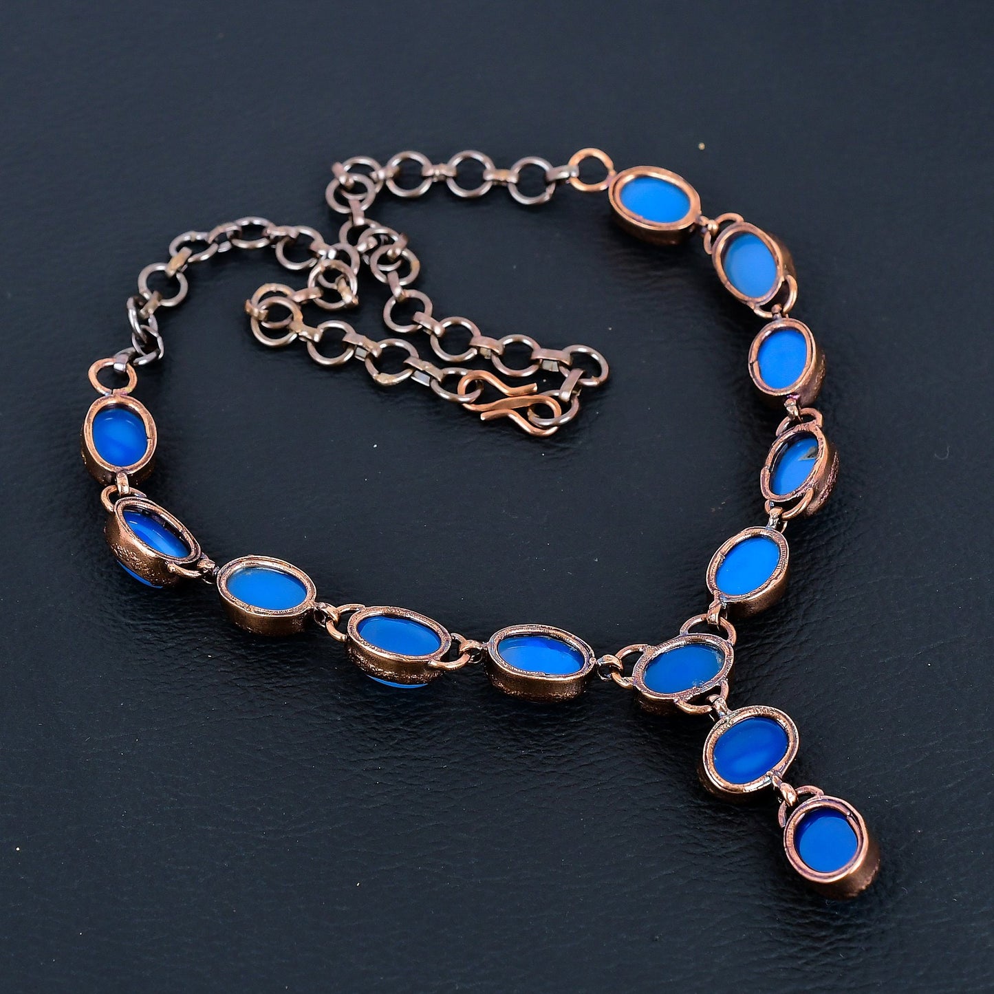 Blue Chalcedony Gemstone Necklace