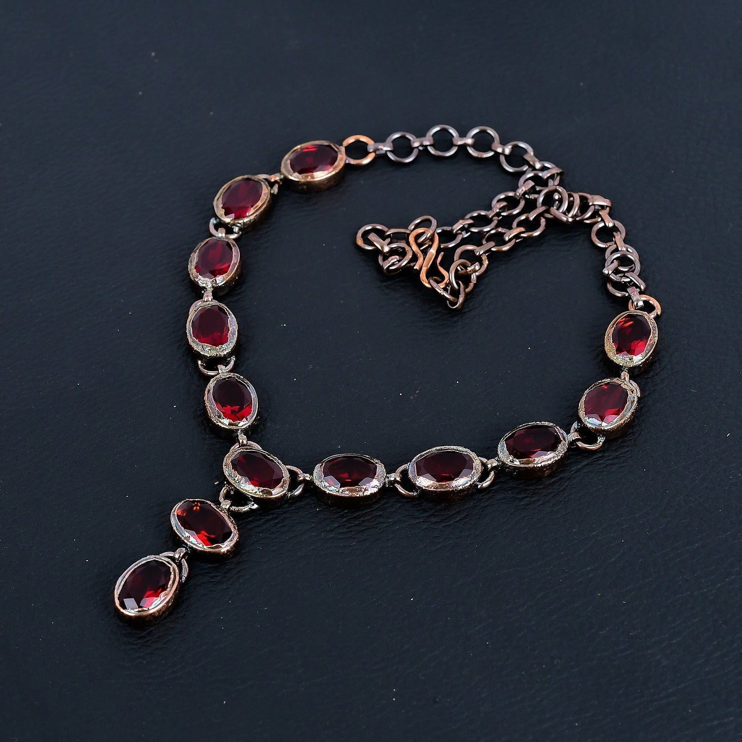 Red Garnet Gemstone Necklace