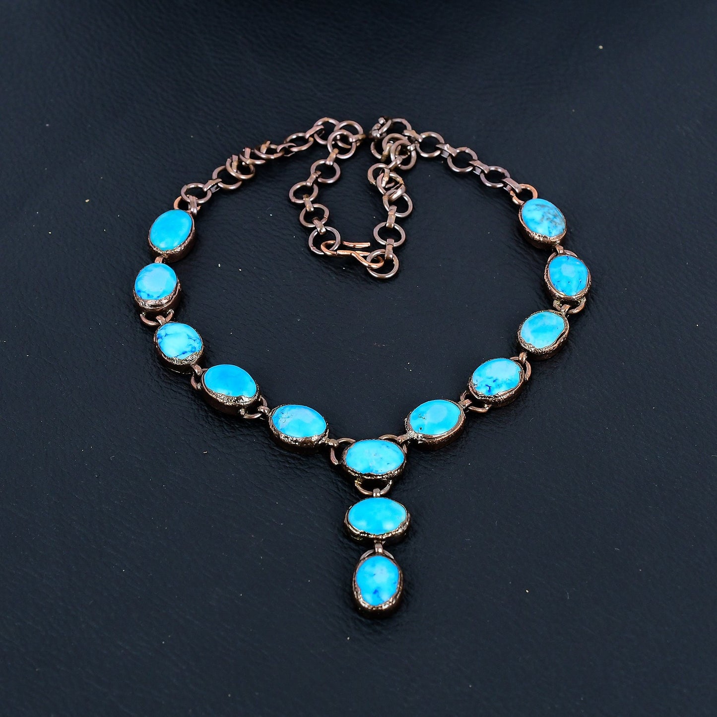 Turquoise Gemstone Copper Necklace