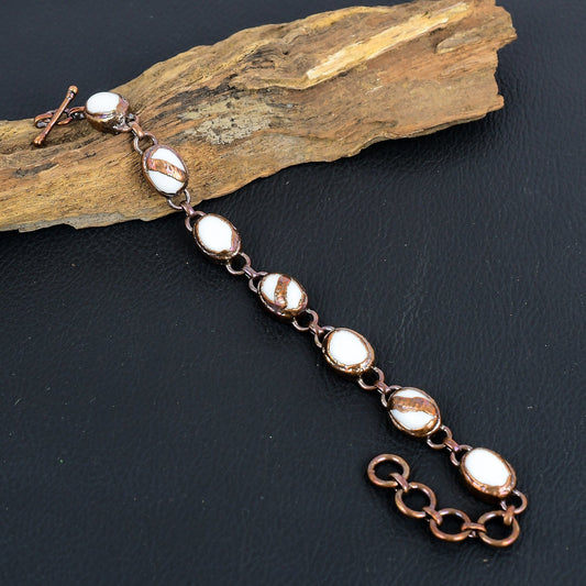 White Coral Gemstone Bracelet