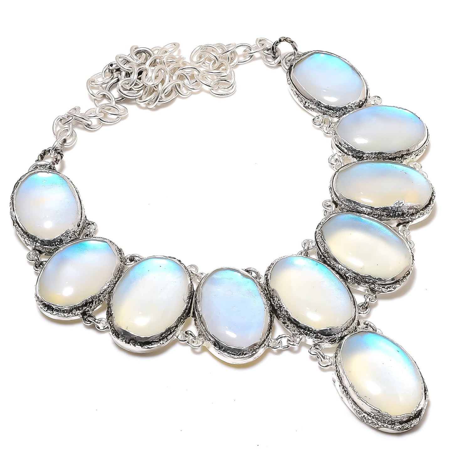 Milky White Opal Gemstone Necklace