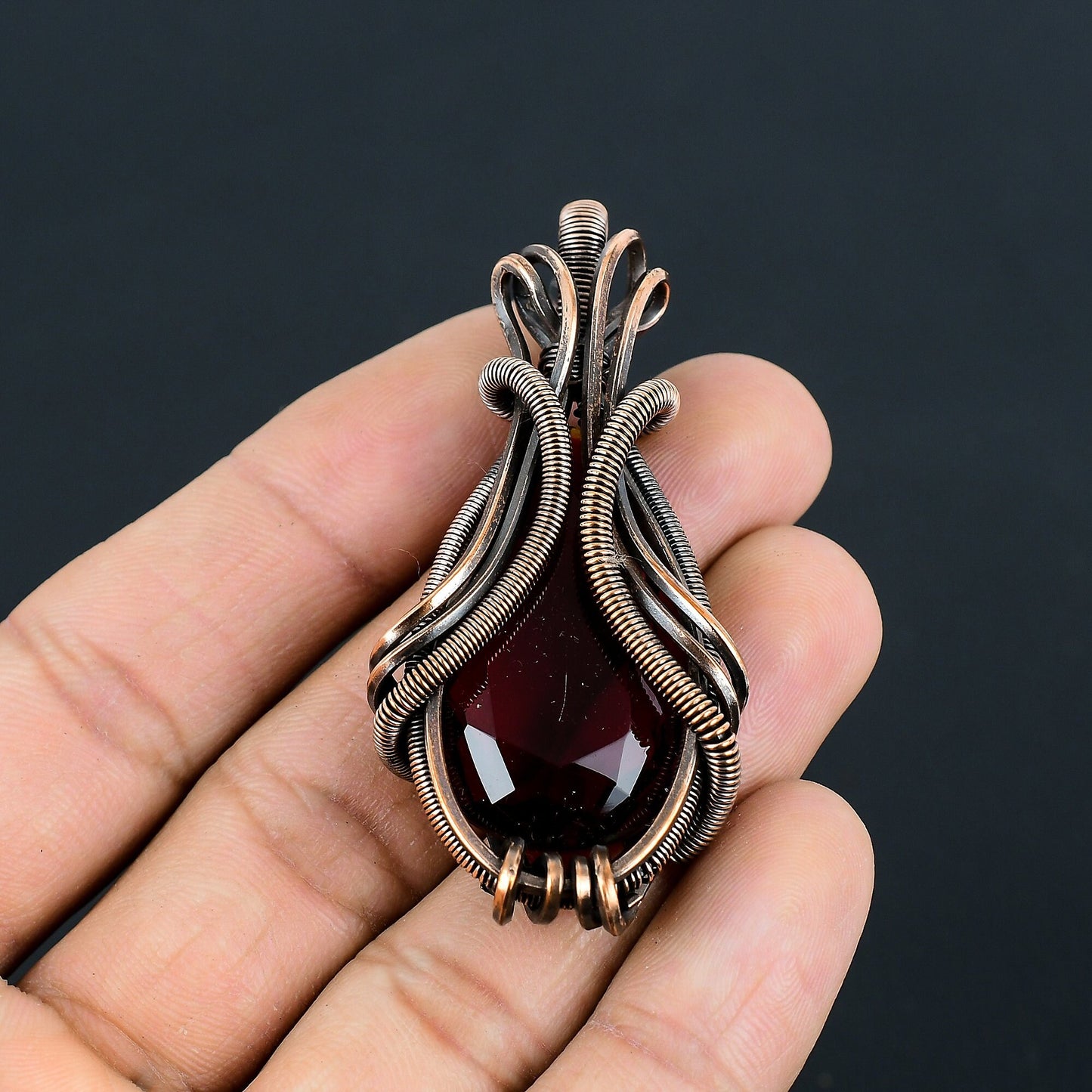 Red Garnet Gemstone Pendant