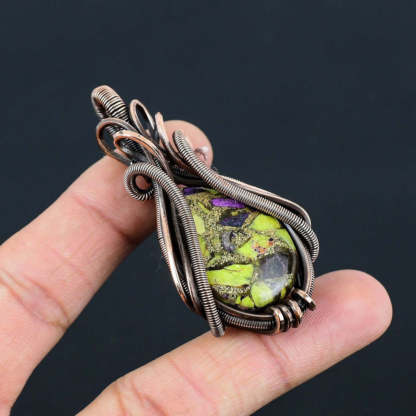 Green Atlantisite Gemstone Pendant