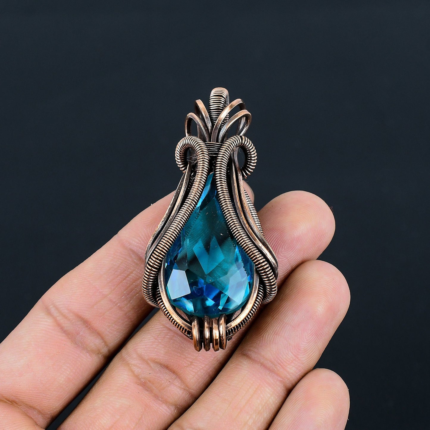 Blue Topaz Gemstone Pendant