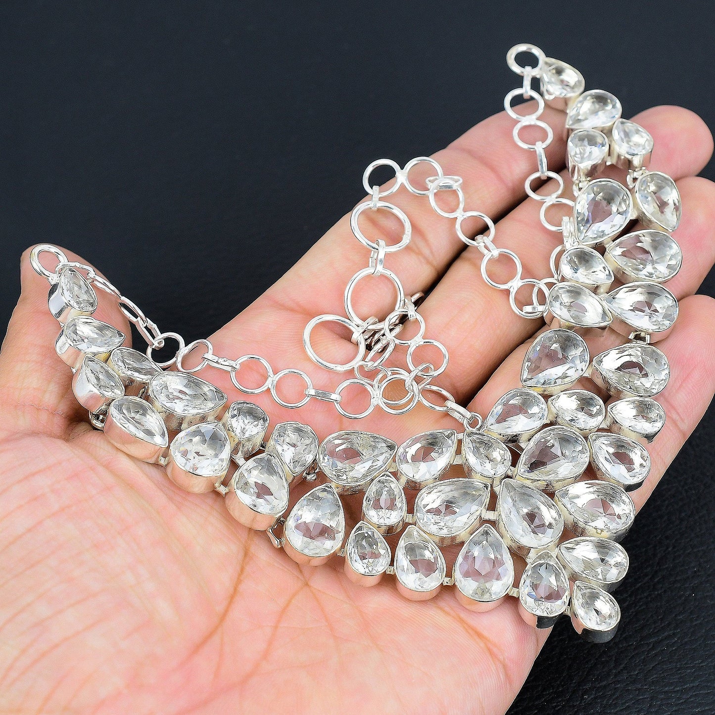 White Topaz Sterling Silver Necklace