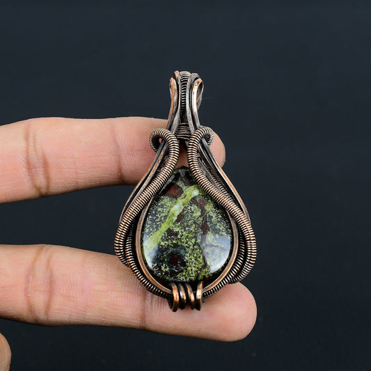 Green Bloodstone Gemstone Pendant