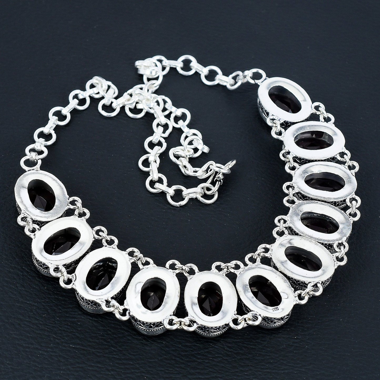 Red Garnet Gemstone Necklace & Bracelet Set