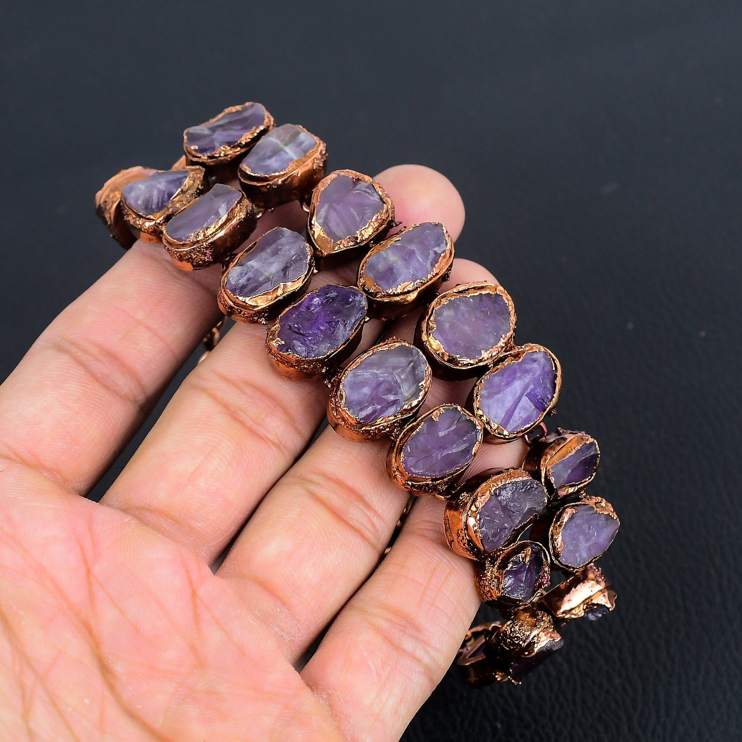 Purple Amethyst Gemstone Bracelet